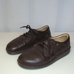 NWOB Finn Comfort 100% Leather Prevention Line Oxford in Dark Brown l EU 40 US 9
